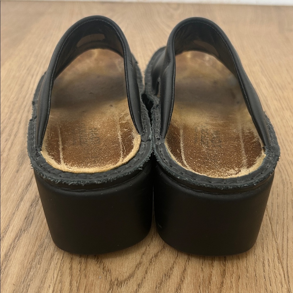 NAOT Rome‎ Black Matte Leather Sandal Size 38 7 - Picture 3 of 7